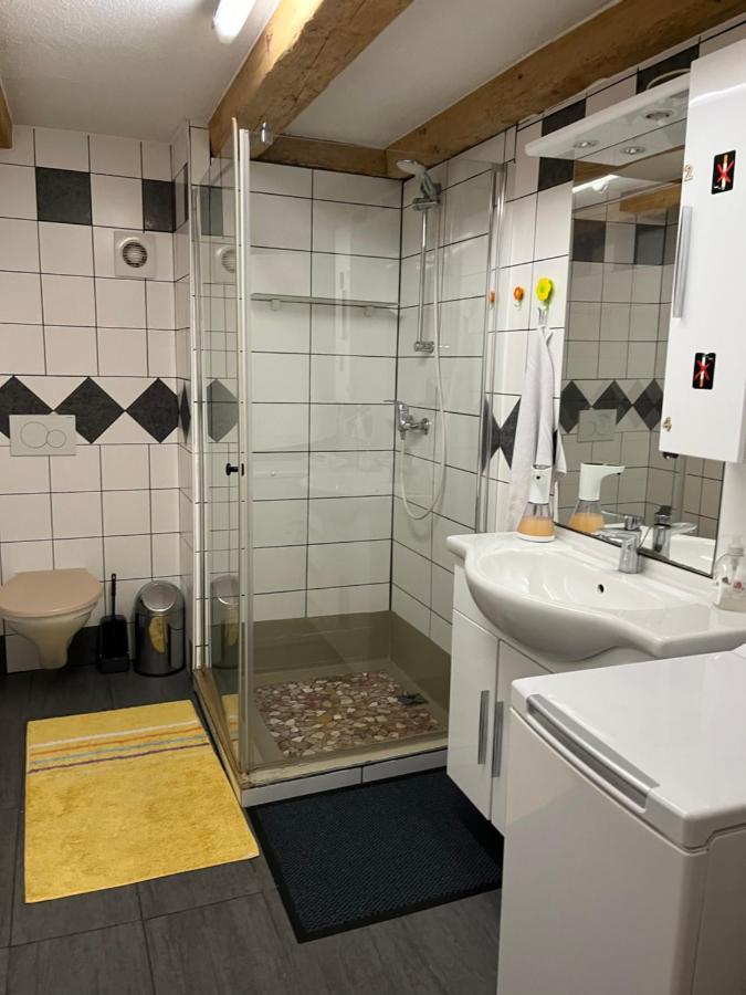 Chambre Papillon Avec Acces Terasse La Neuveville Exterior foto